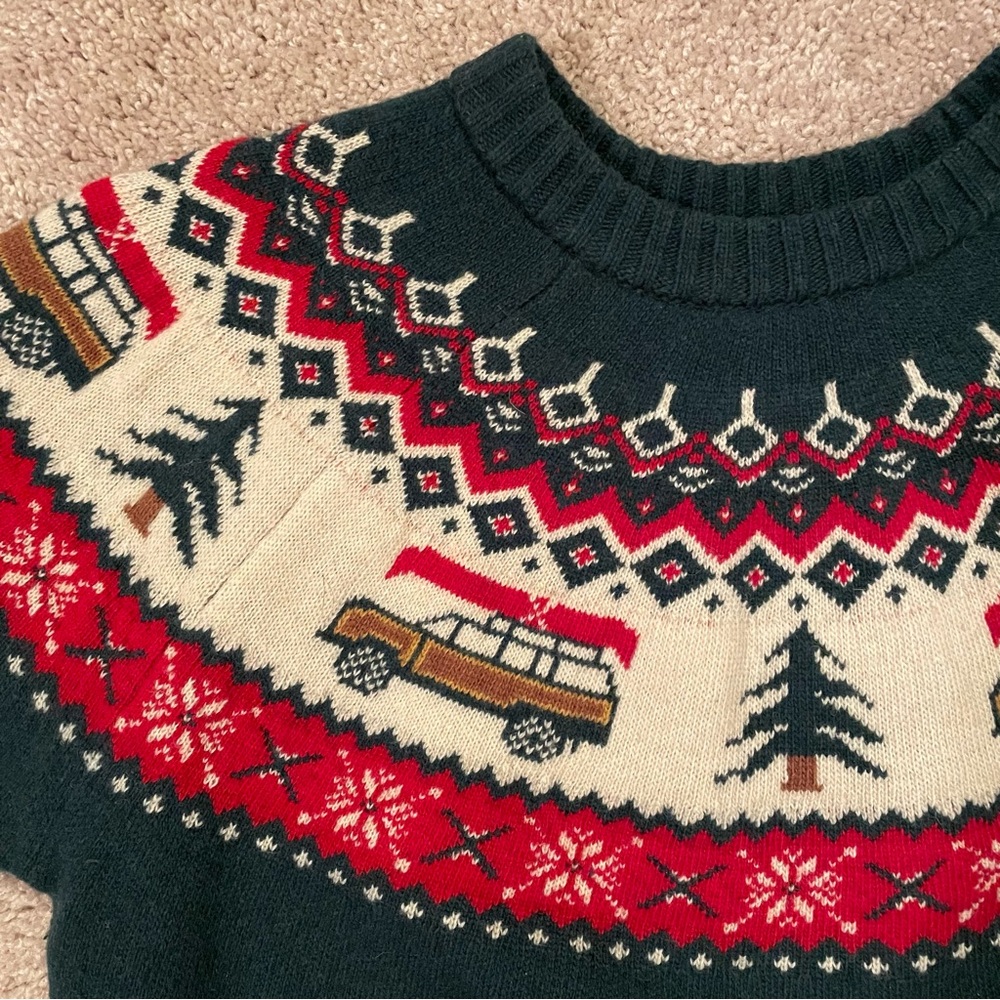 Kiel James Patrick Dark Green Christmas Sweater - Medium